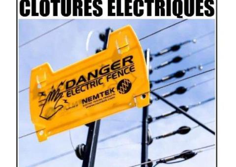 - Clôtures Électriques, et Fils anti intrusion barbelés