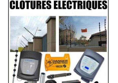 - Clôtures Électriques, et Fils anti intrusion barbelés