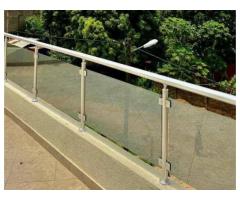Rampes d'escalier et balcons en aluminium chromé inoxydable