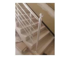 Rampes d'escalier et balcons en aluminium chromé inoxydable